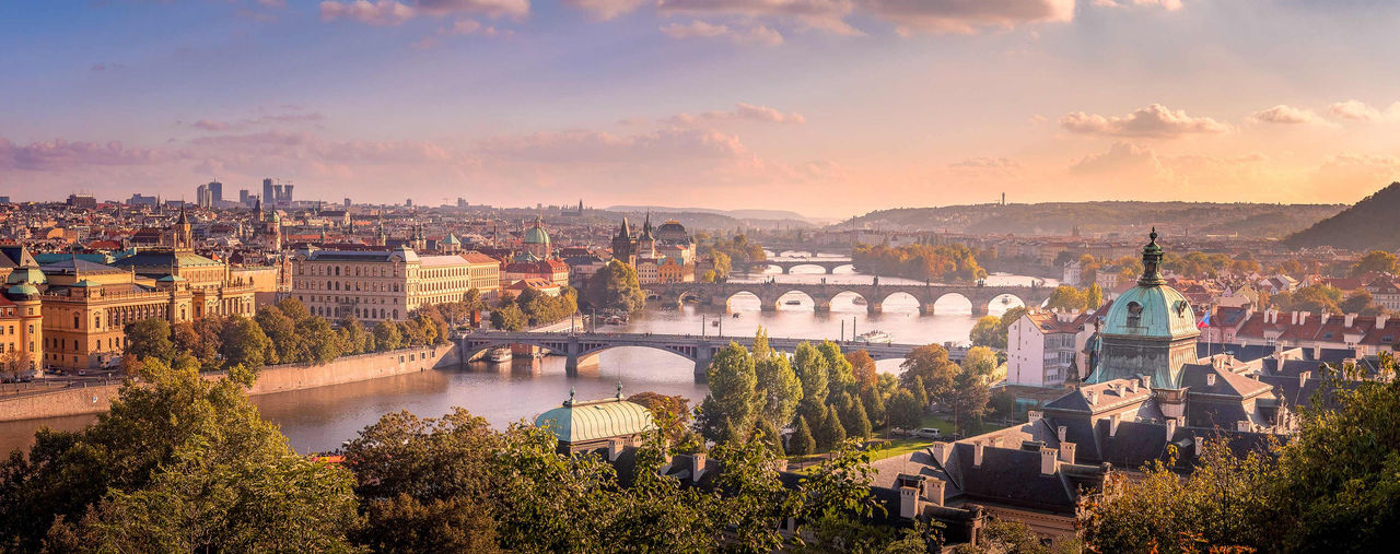 Prague sunset from Letna