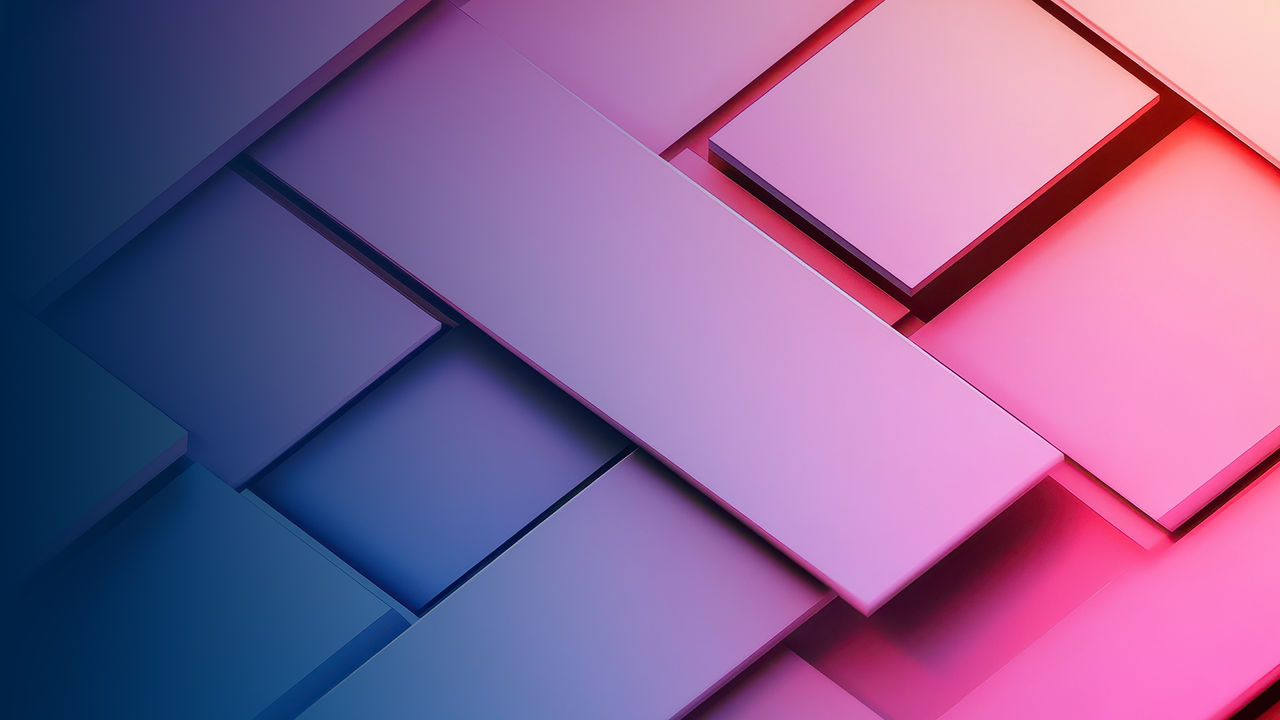 Abstract background of modern tech gradient waves in blue and pink hues, technology, modern, abstract, background, waves. Dynamic abstract light trails in neon pink and blue hues.