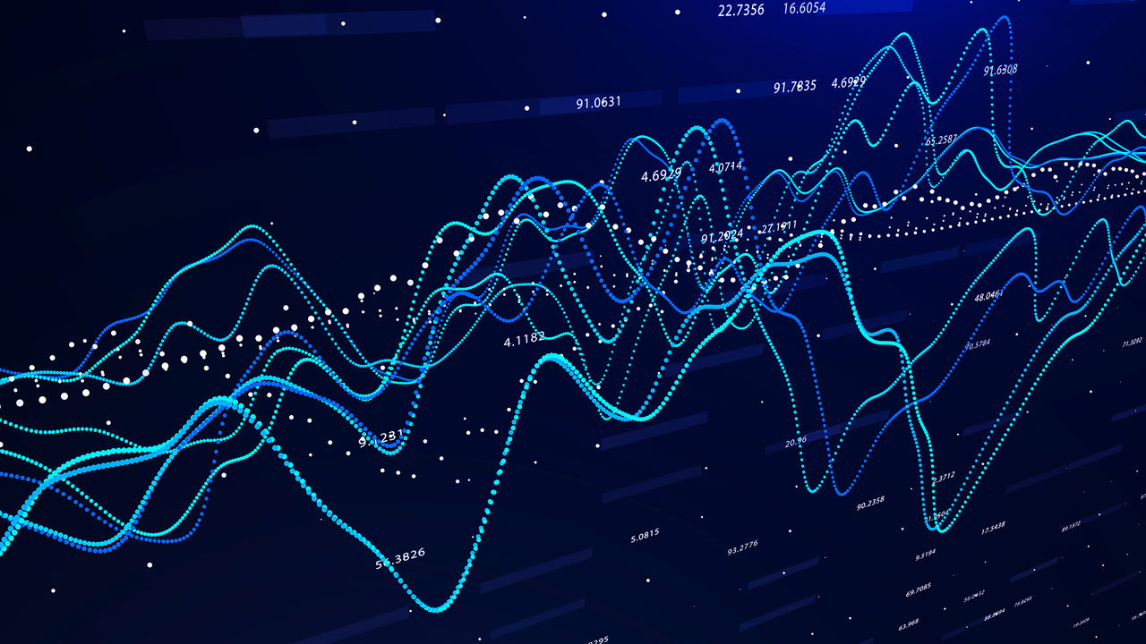 Stock market graph. Investment graph concept. 3d rendering.