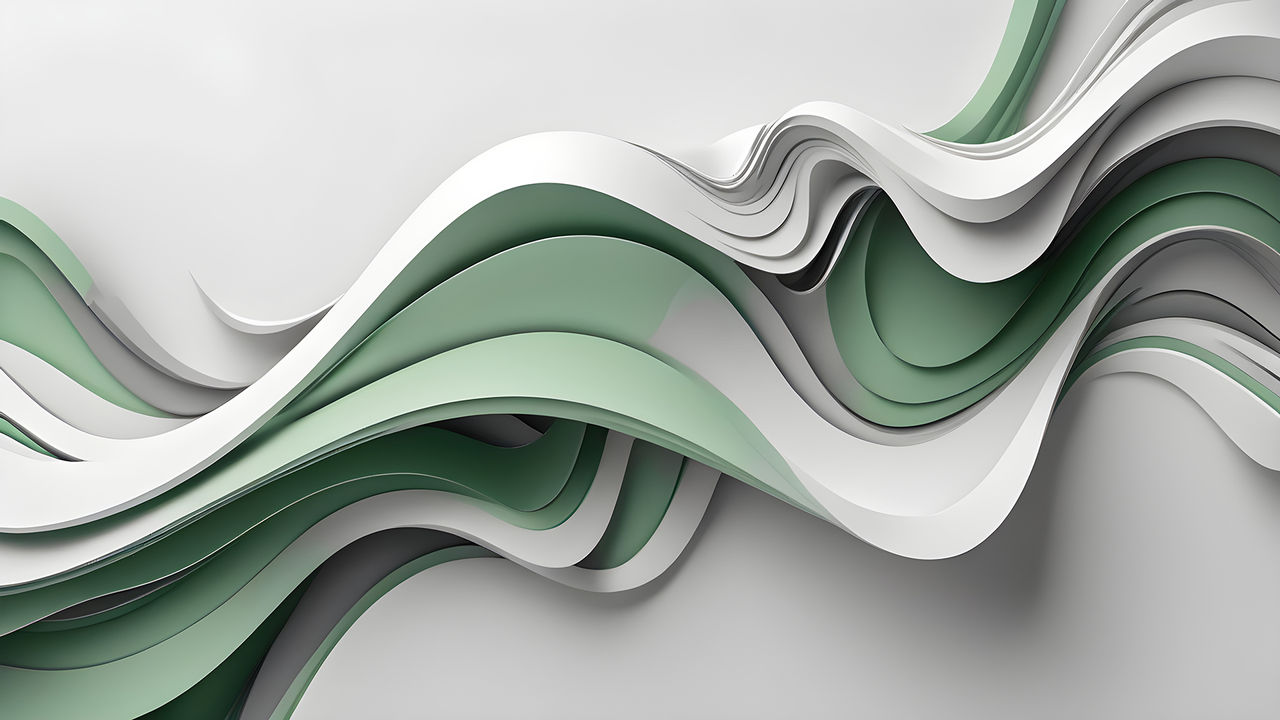 a modern abstract darker green white wave background having space for text for design banner poster backdrop, wallpaper
